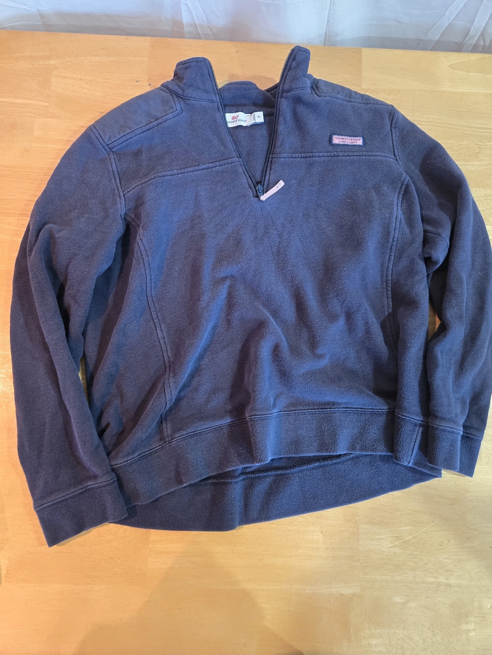 Vineyard Vines Navy Quarter-Zip Fleece Pullover